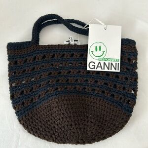 GANNI Crochet Bag Striped One Size